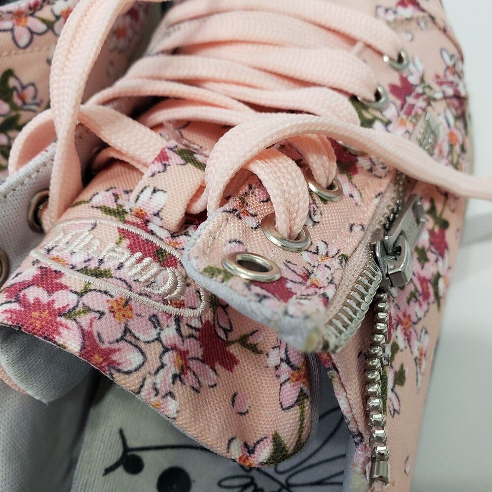 Therafit Floral Athletic Shoes Size 8 Women Pink Zip Cute Comfort - Picture 6 of 9